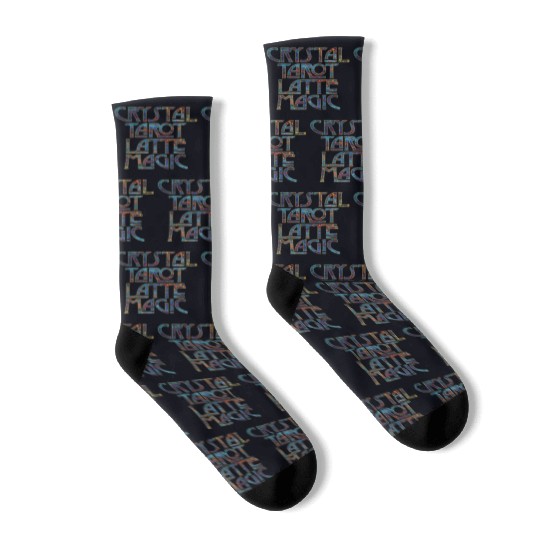 Crystal Tarot Latte Magic-Coffee Coven Collective Socks