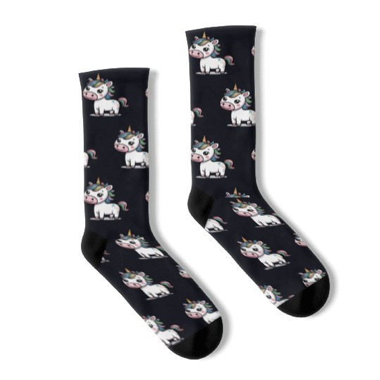 Believe in Magic – Cute Rainbow Unicorn Fantasy Socks