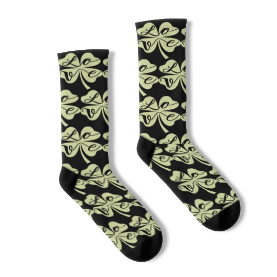 Lucky Love Four Leaf Clover Socks