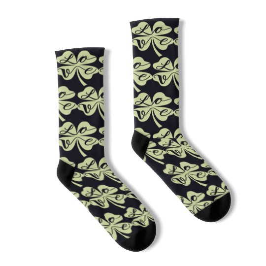 Lucky Love Four Leaf Clover Socks