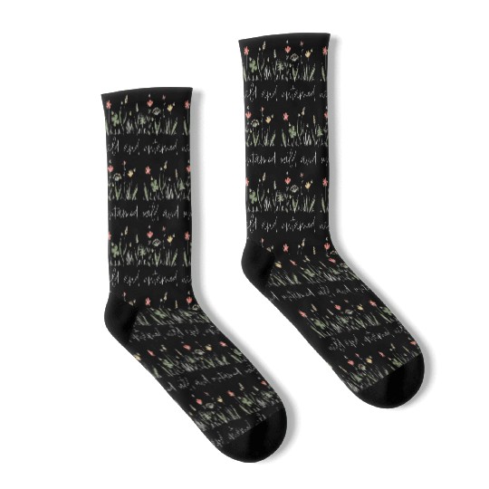 wild and untamed Wildflowers Nature Socks