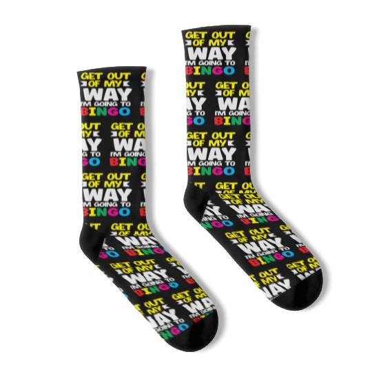 Bingo Get Out Of My Way Bingo Player Fun Socks
