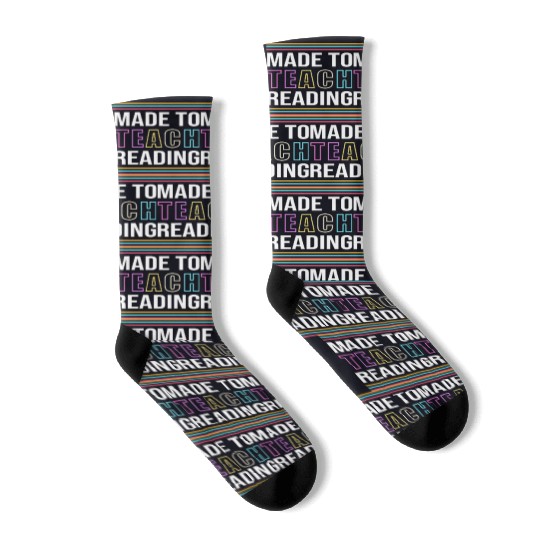 Back To School Reading Teacher Socks