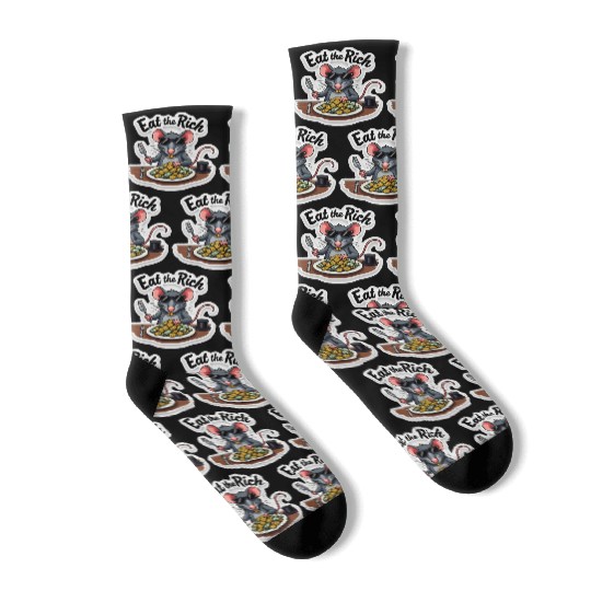 Eat the Rich Rat – Street Rebellion Socks