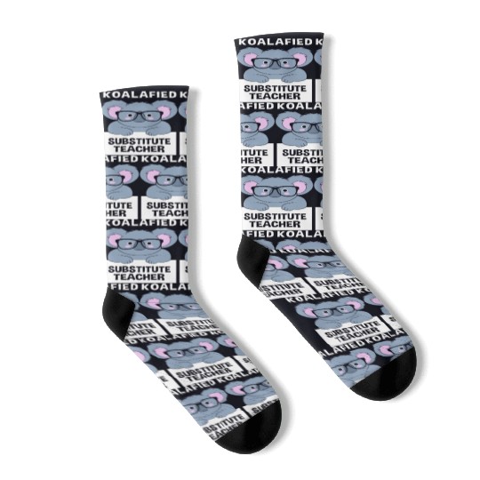 Substitute Teacher Koala School Teaching Socks