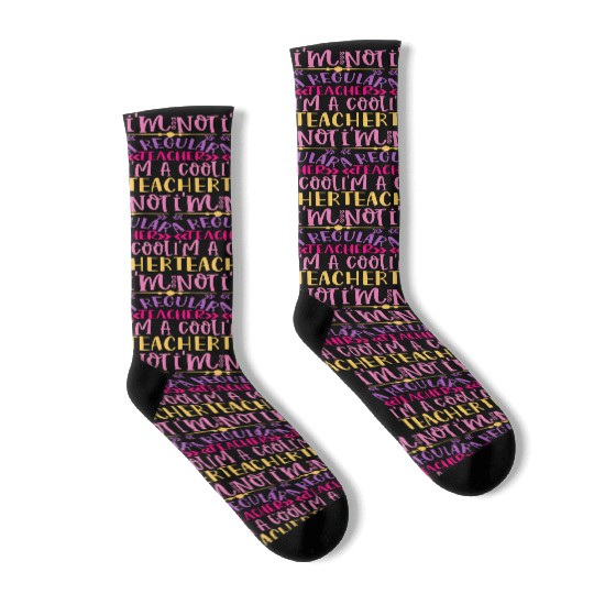 Cool Teacher - Funny Teacher Appreciation Gift Socks