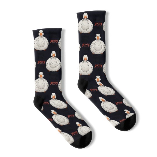 Goofy Goose Feeling a Little Happy Socks
