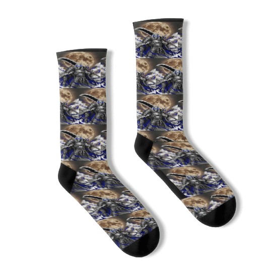 Dark Samurai Demon Warrior Socks