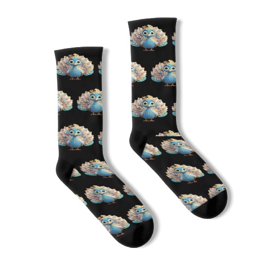 Regal Peacock Fantasy Character Socks