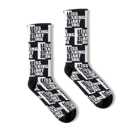 Inspirational Minimalist Typography Design Socks