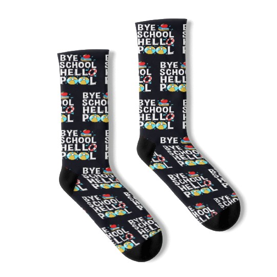 Pool Party Squad Summer Vacation Socks