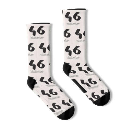 Psalm 46 Minimalist Christian typography poster Socks
