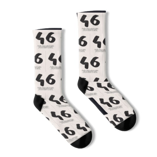 Psalm 46 Minimalist Christian typography poster Socks