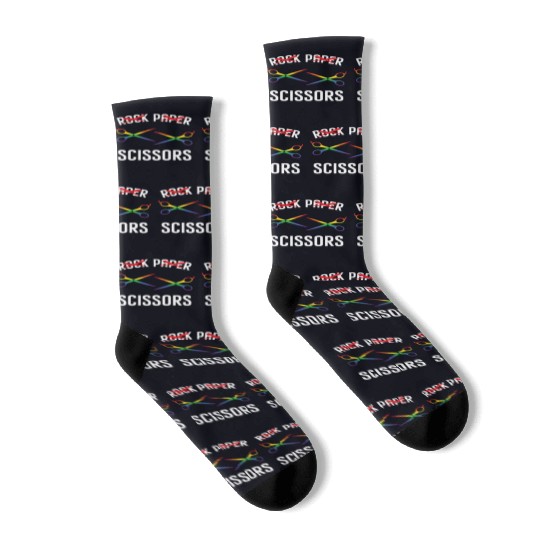 Funny Rock Paper Scissors LGBTQ Pride Socks