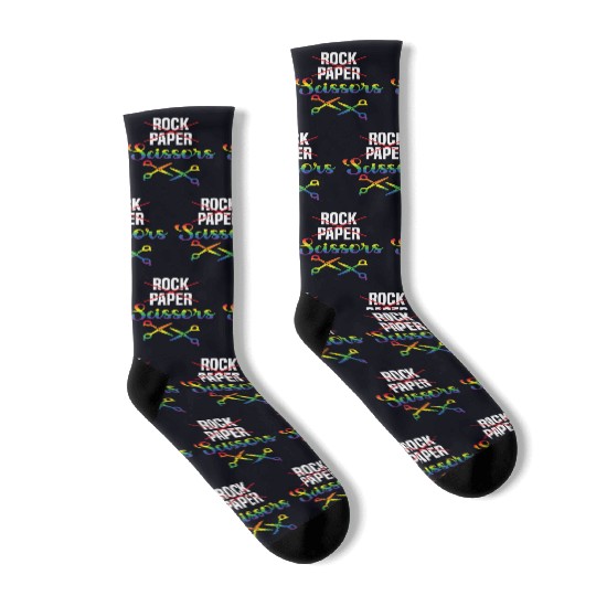 Rock Paper Scissors Fun Socks Homosexual