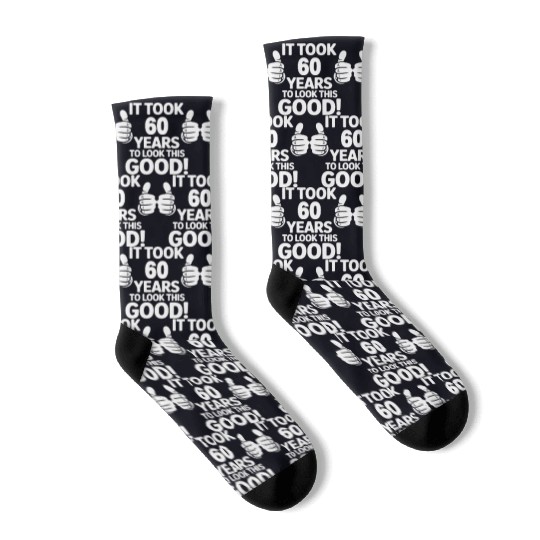 Fun 60th Birthday Celebration Design Socks