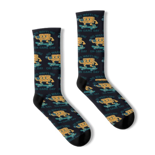 Waffle Character Skateboard Design Socks