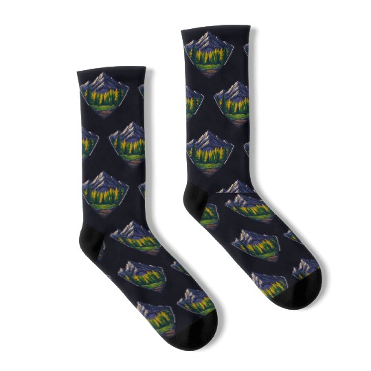 Mountain Wilderness Nature Shield Socks