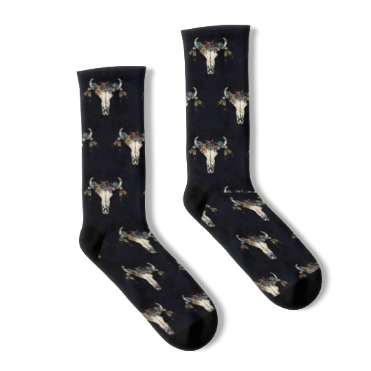 Badlands National Park South Dakota Nature Buffalo Socks