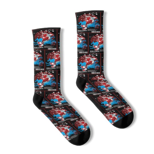 Traditional Japanese Koi Fish Water Tattoo Socks
