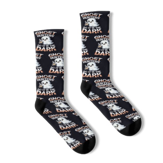 Ghost Hunters Do It In The Dark Cute Ghost Socks