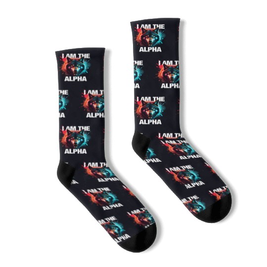 I Am The Alpha Wolf Socks