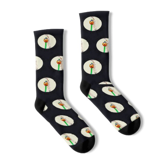 Small Steps Lead to Food – Ladybug Art Socks