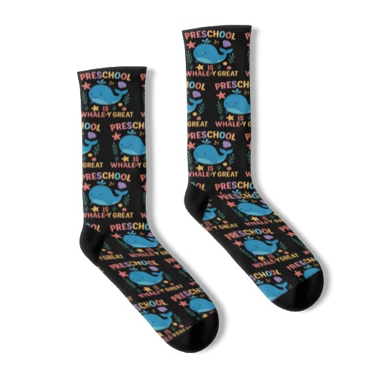 Preschool is Whale-y Great Preschool Teacher-Ocean Socks