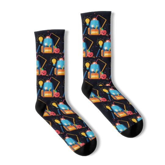 Back-to-School Creative Icons for Students  Socks
