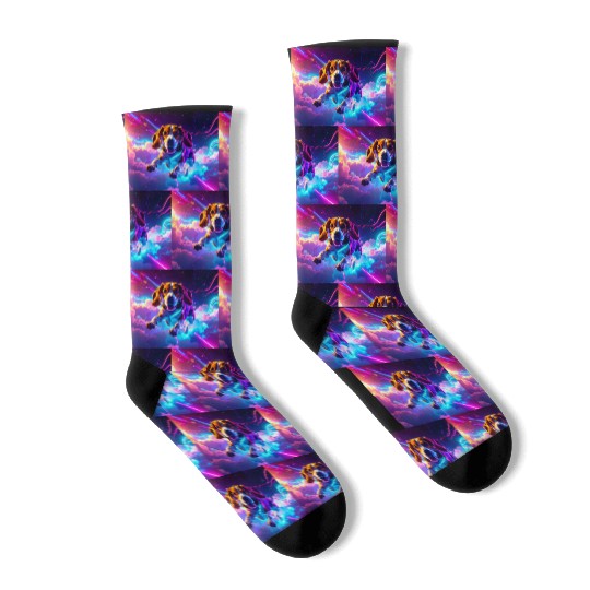Cyberpunk Beagle Socks