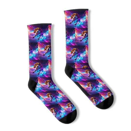 Cyberpunk Beagle Socks