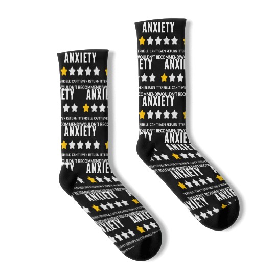 Abstract Anxiety and Emotions Illustration Socks