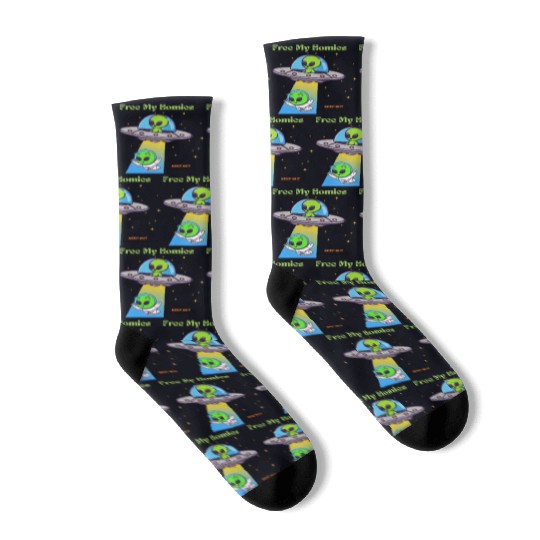 Free My Homies Area 51  Socks