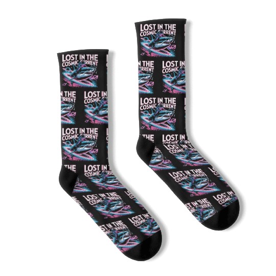 Cosmic Shark Adventure Socks