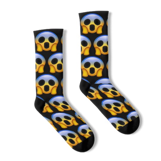 Expressive Scream Emmoticon Socks