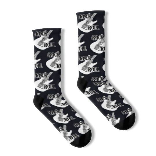 Rock and Roll Electric Guitar Design Socks