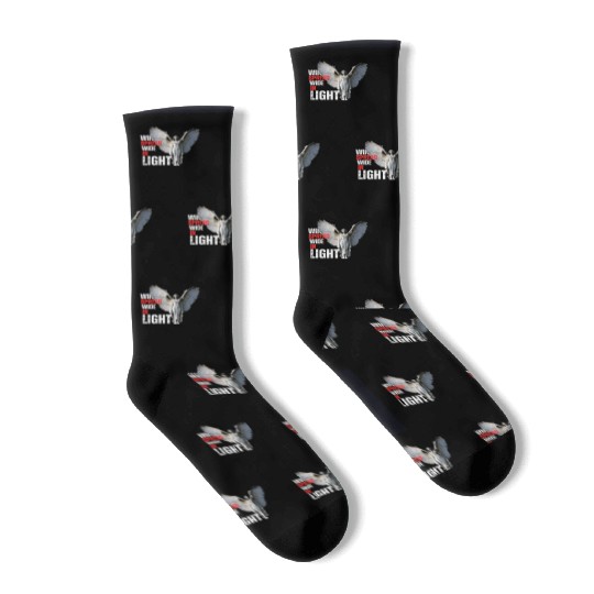 Inspirational Angel Statue Graphic Socks