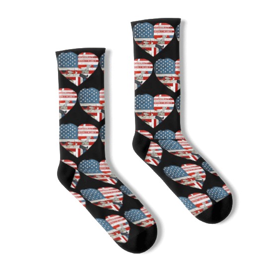 Democracy Defend It Or Lose It USA flag vintage  Socks