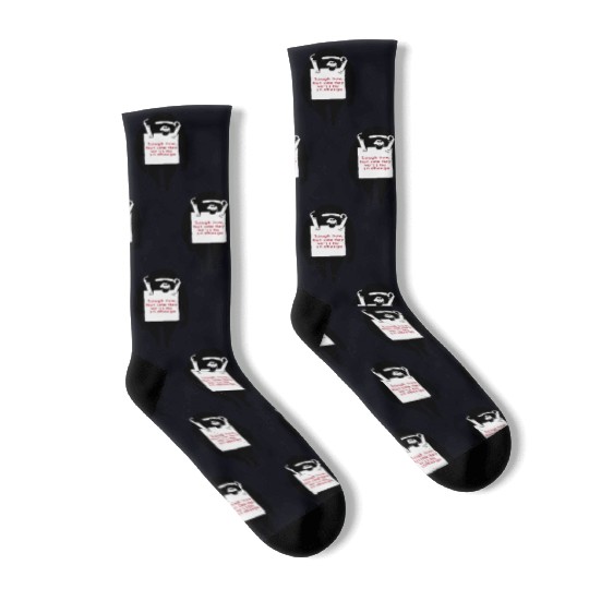 Banksy Laugh Now Monkey Socks