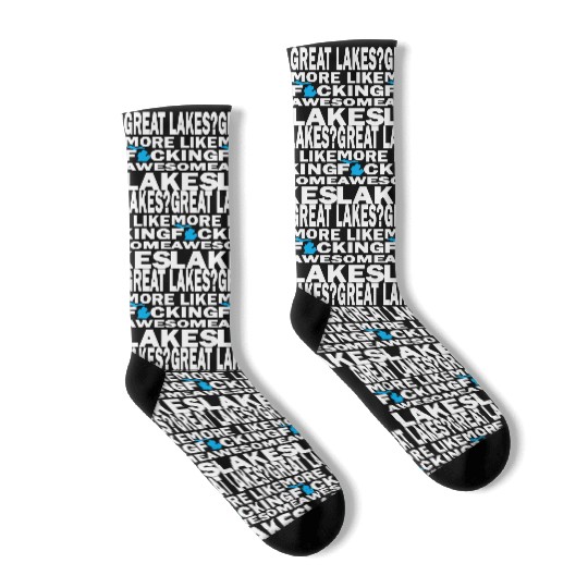 Funny Great Lakes Awesome Humor Apparel Clothing Socks