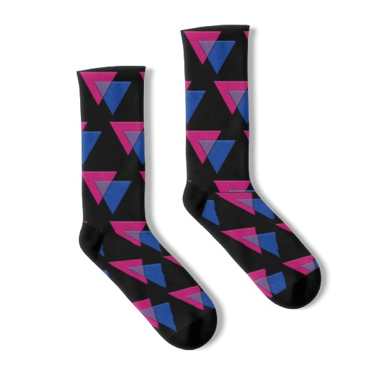 Bisexual Pride Triangles Socks