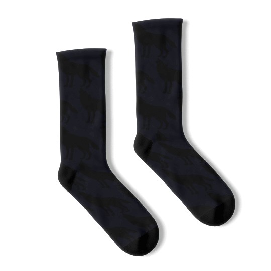 Howling Wolf (Silhouette) Socks