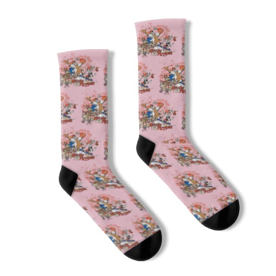 Disney Mickey & Friend Brer Rabbit Bear Fox Splash Mountain Retro Socks, Magic Kingdom Socks