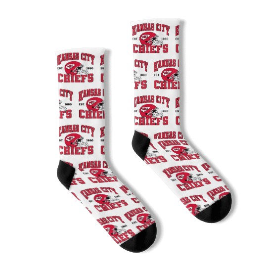 KC Chiefs Football Team Socks