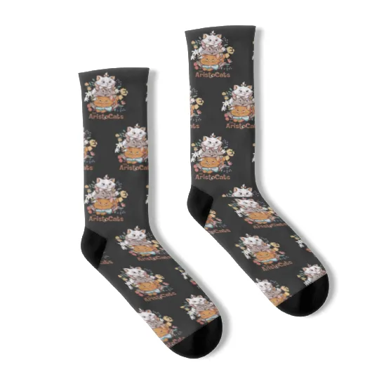 Aristocats Socks, Retro Disney Unisex Socks, Disney Cat Socks
