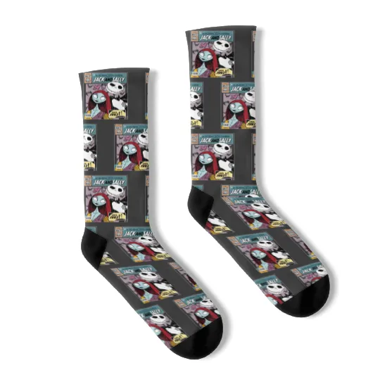 Discover Disney The Nightmare Before Christmas Jack And Sally Couple Socks