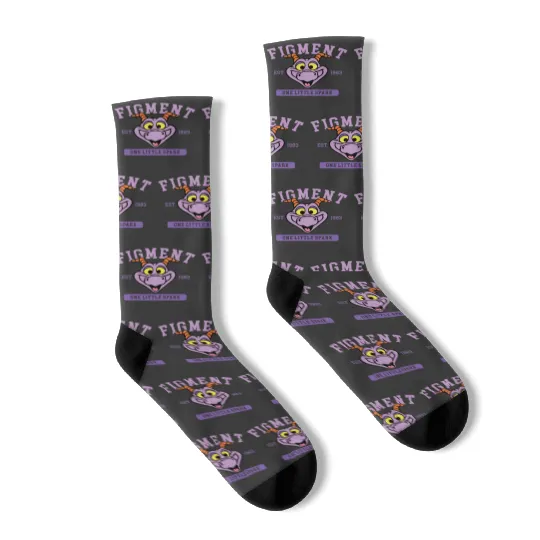 Disney Figment Socks, Epcot Figment Socks, Figment Est 1983 Socks