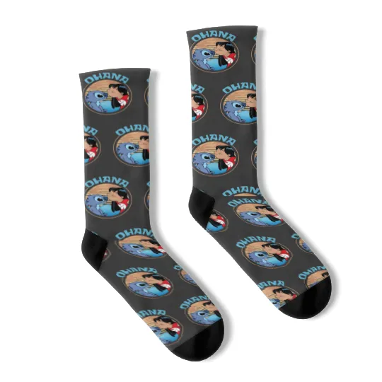 Disney Stitch Lilo & Stitch Ohana Portrait Socks
