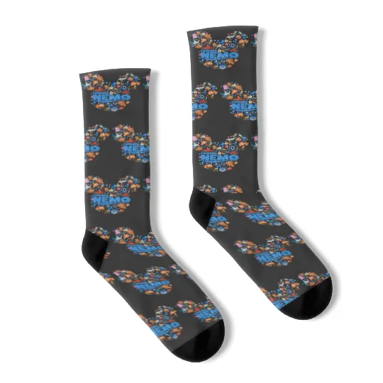 Finding Nemo Socks, Disney Nemo Socks, Nemo Socks, Disney Cruise Socks, Nemo Character Socks