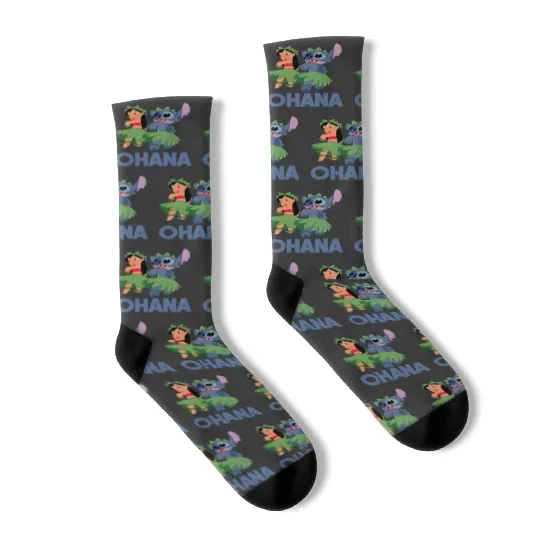 Lilo and Stitch, Ohana Socks, Stitch Socks, Disney Stitch Socks